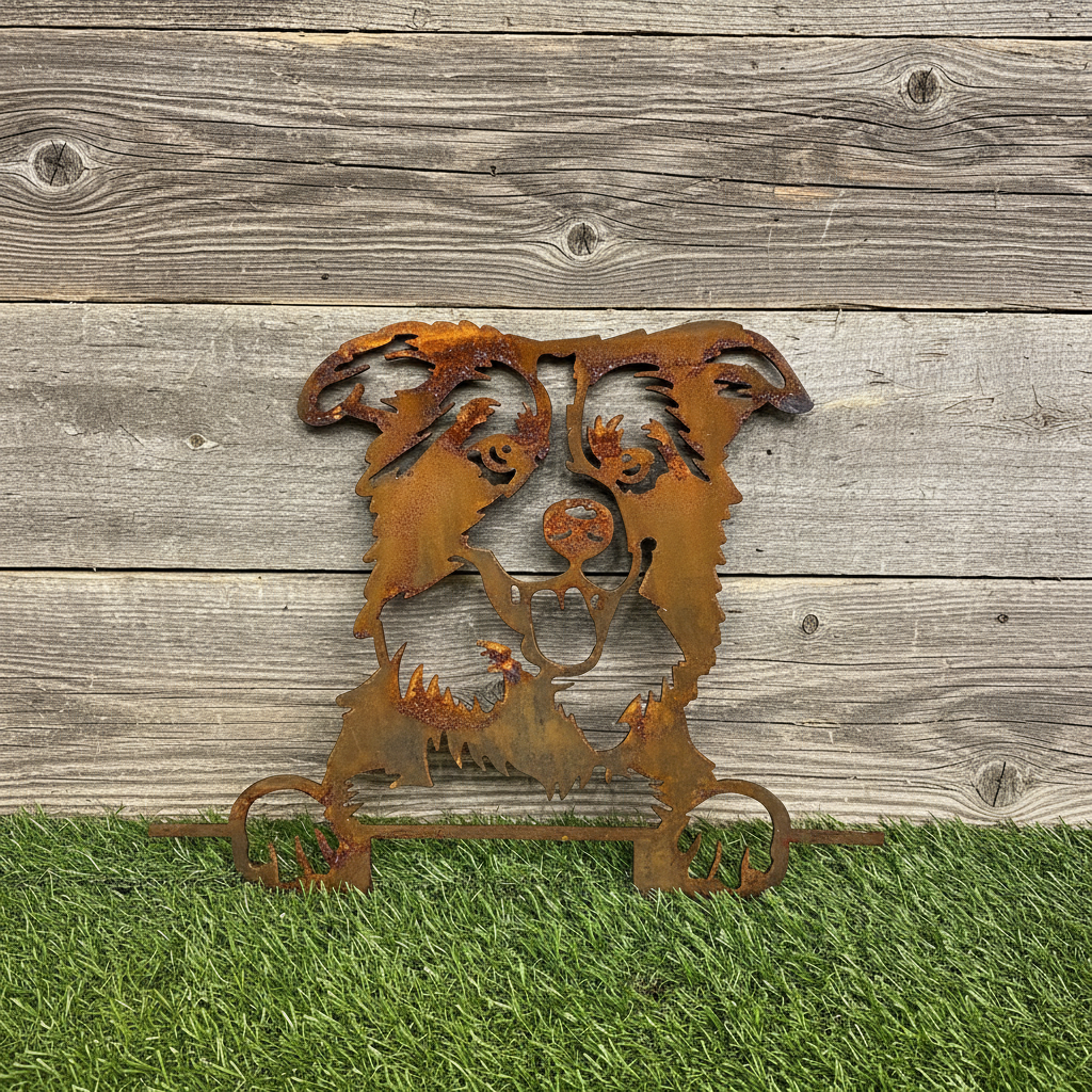 Border Collie - Dog Memorial Plaque - Metal Art