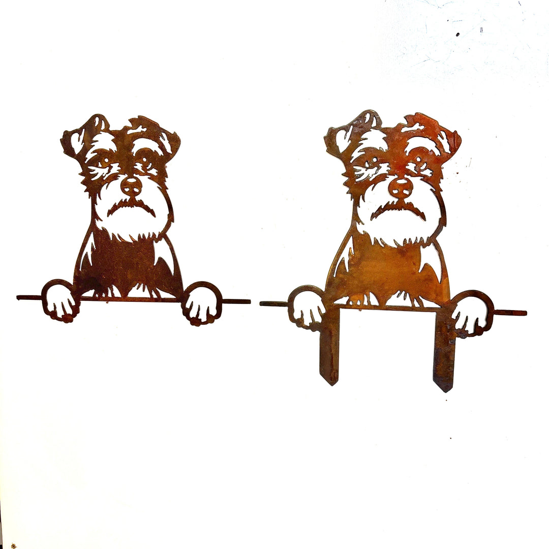 Schnauzer  - Dog Memorial Plaque - Metal Art