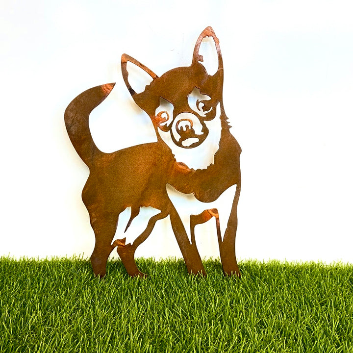 Chihuahua Dog Metal Wall Art - Garden Art