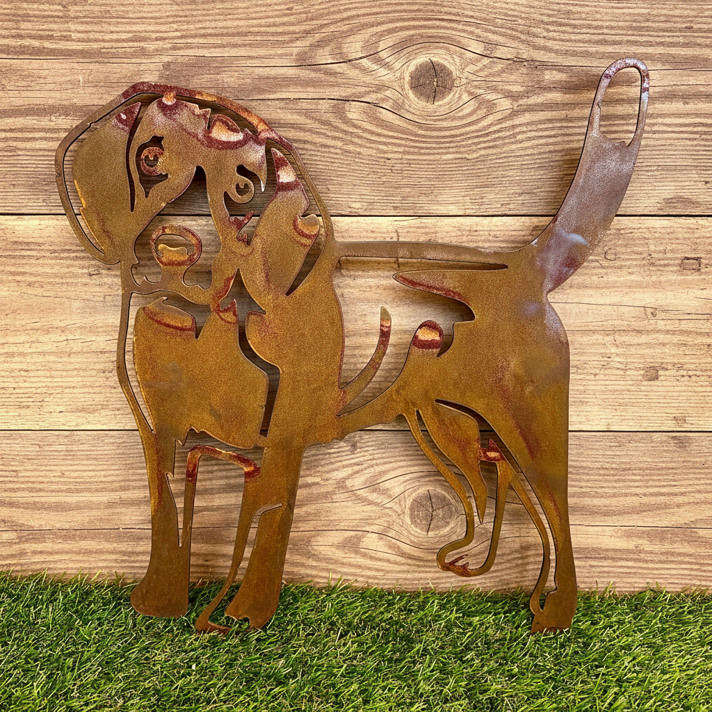 Beagle Dog Metal Wall Art - Garden Art