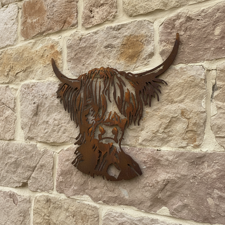 Highland Cow Metal Wall Art