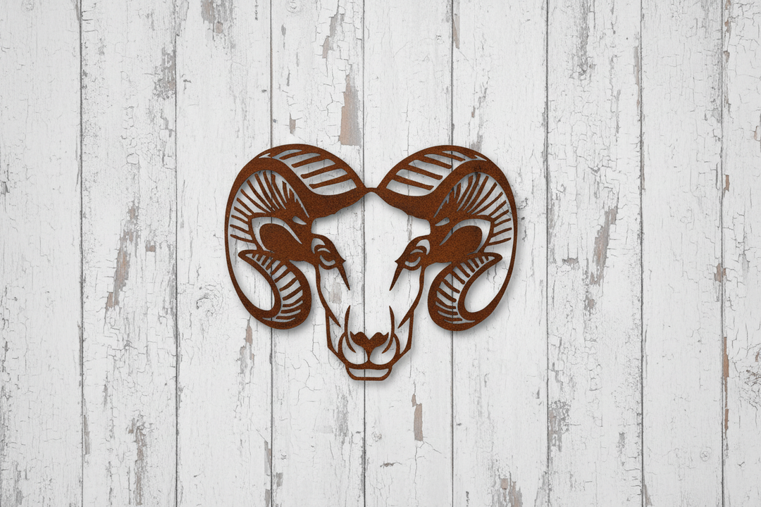 Ram Head Metal Wall Art