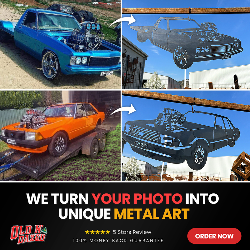 Custom Made Metal Wall Art From Your Photo - Any Car - Truck - Motorbike - Holden - Ford