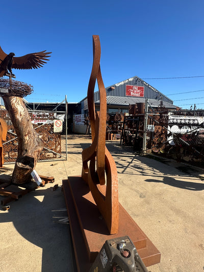 Unbreakable Bond – Mother & Daughter - Contemporary Metal Sculpture