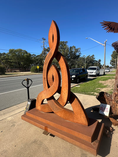 Unbreakable Bond – Mother & Daughter - Contemporary Metal Sculpture