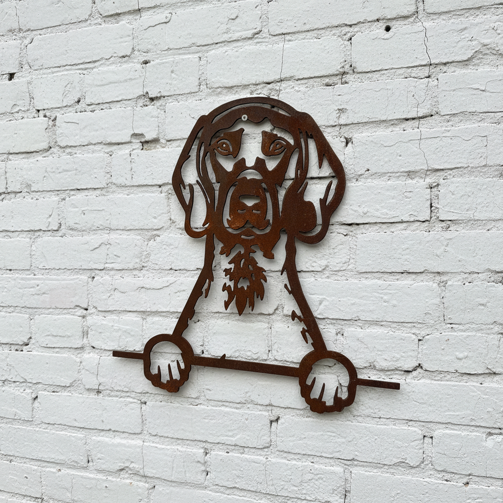 Pointer - Dog Memorial Plaque - Metal Art