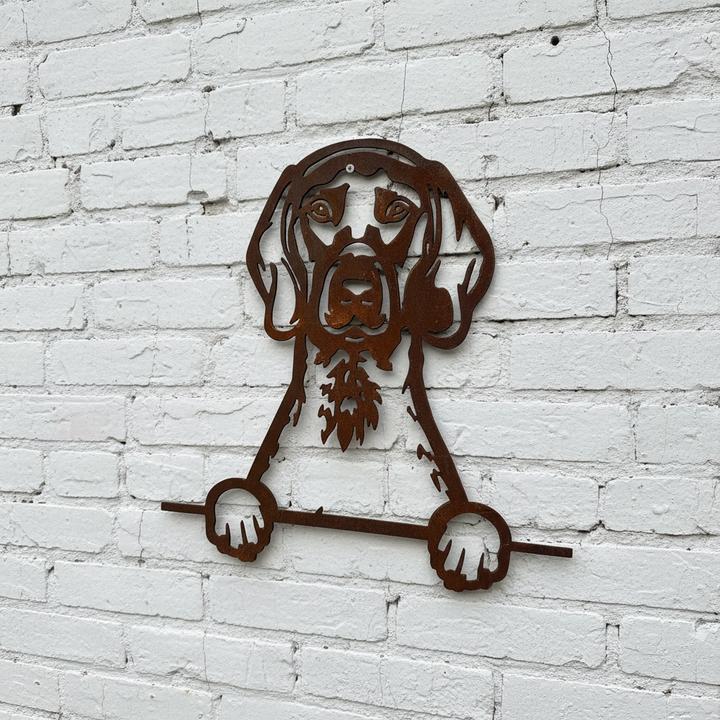 Pointer - Dog Memorial Plaque - Metal Art