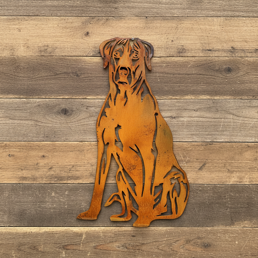 Rhodesian Ridgeback Metal Wall Art - Dog Garden Art