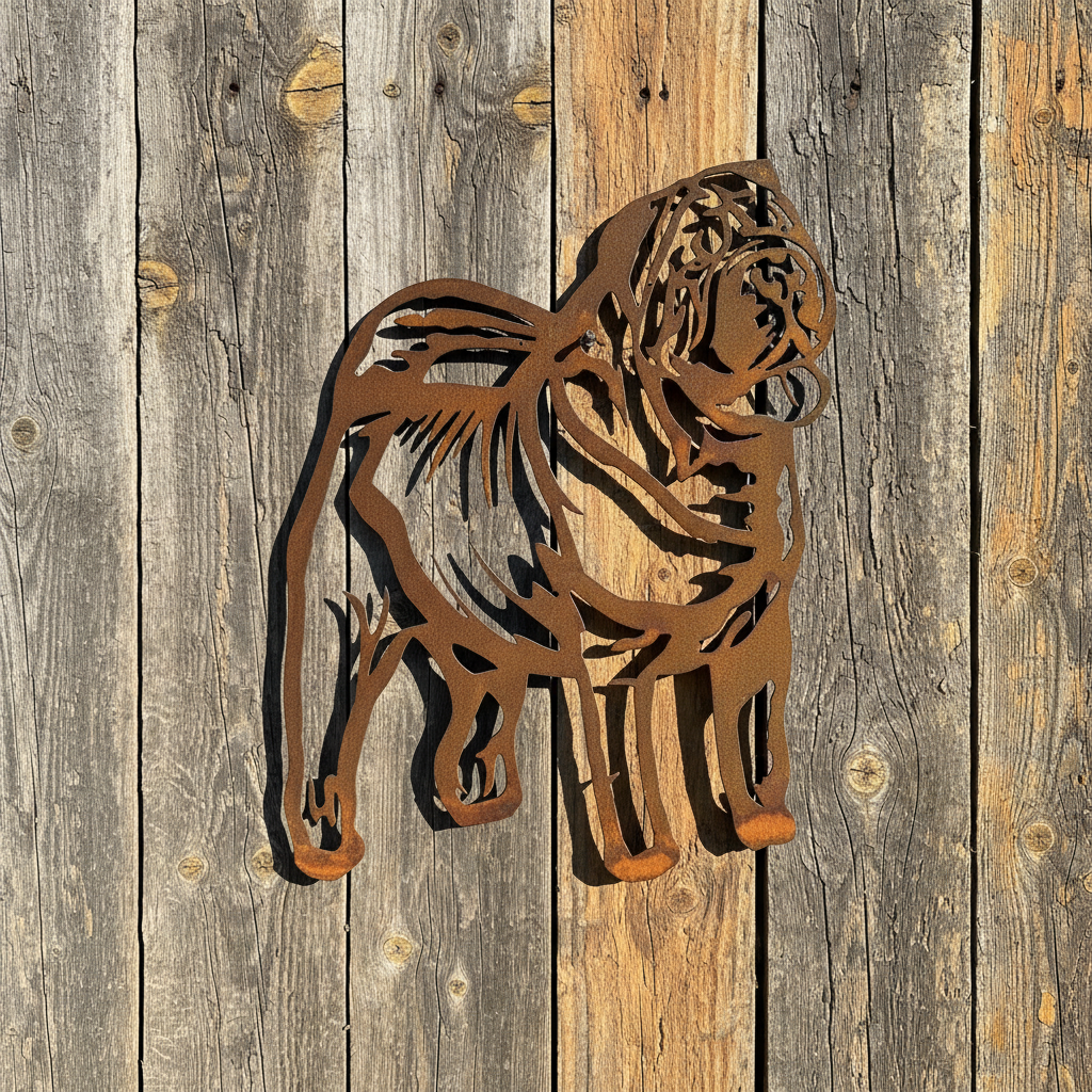 Shar Pei Metal Wall Art - Dog Garden Art