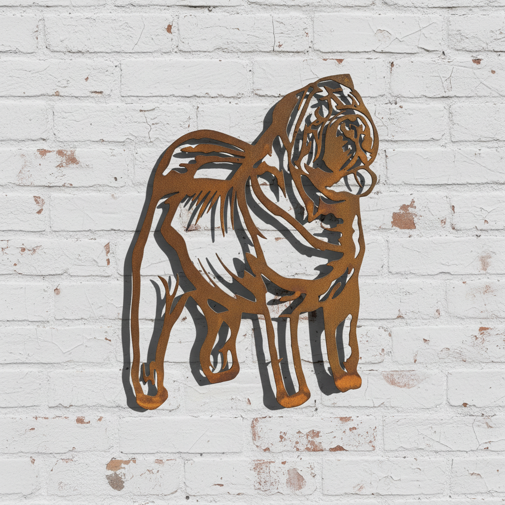 Shar Pei Metal Wall Art - Dog Garden Art
