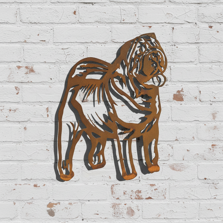 Shar Pei Metal Wall Art - Dog Garden Art