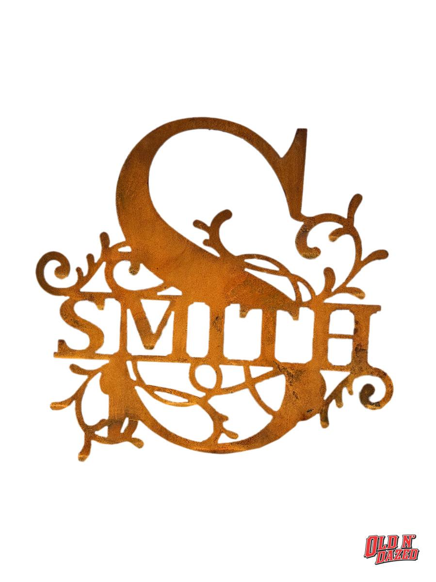 Split Letter Monogram | Custom Made Metal Wall Art – Old n Dazed