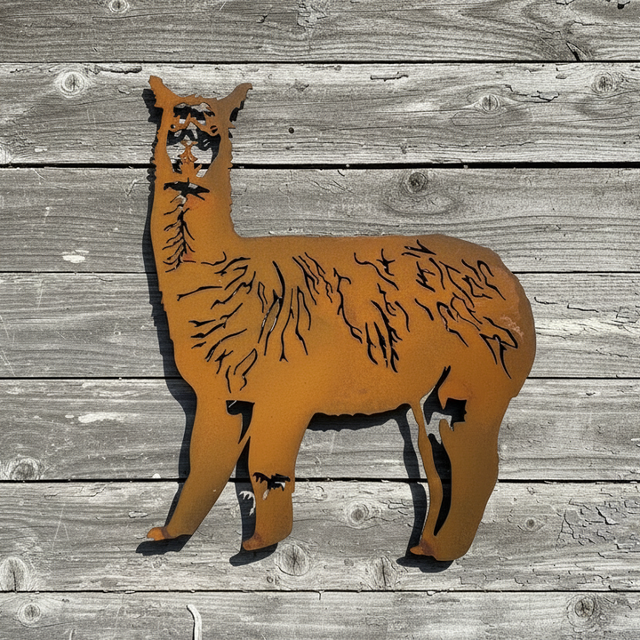 Alpaca Metal Wall Art - Animal
