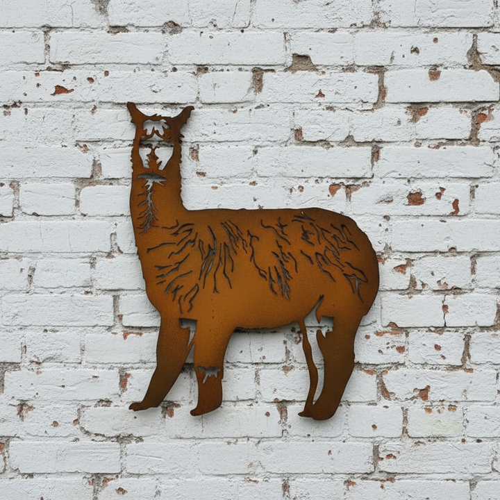 Alpaca Metal Wall Art - Animal
