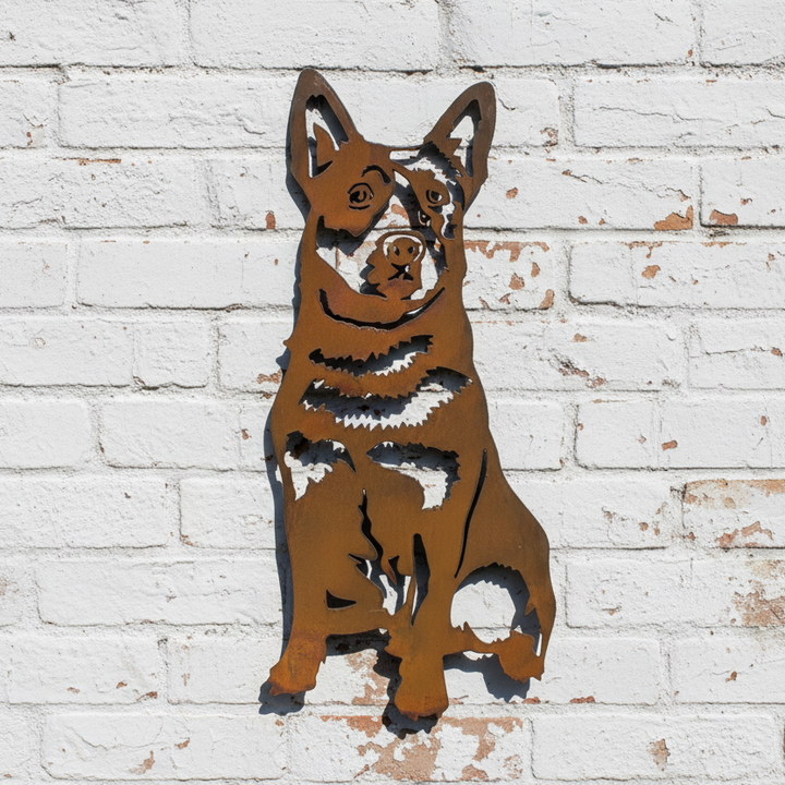 Australian Cattle Dog Blue Heeler Metal Wall Art and Garden Art