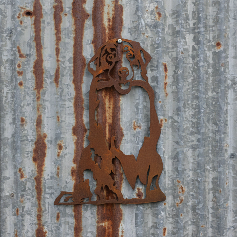 Australian Shepherd Metal Wall Art - Dog Garden Art