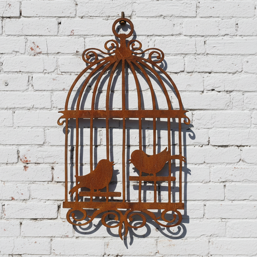Bird Cage Metal Wall Art
