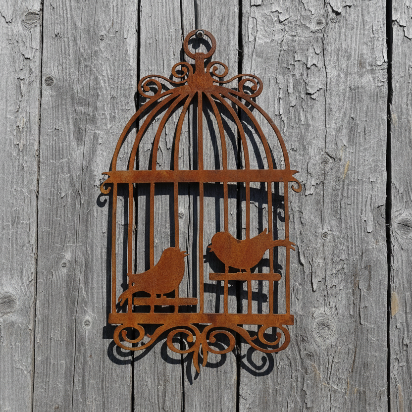Bird Cage Metal Wall Art