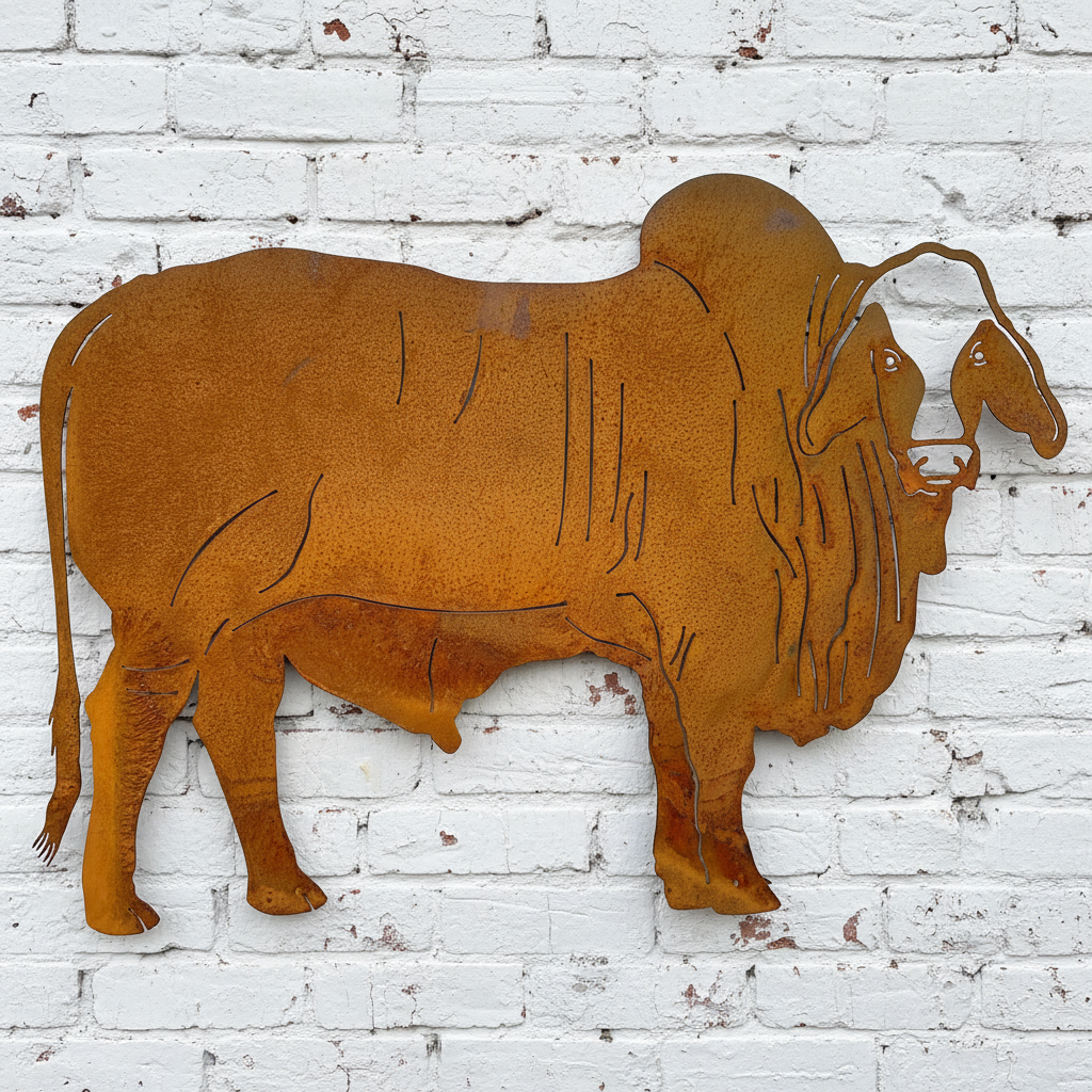 Brahman Bull Metal wall art