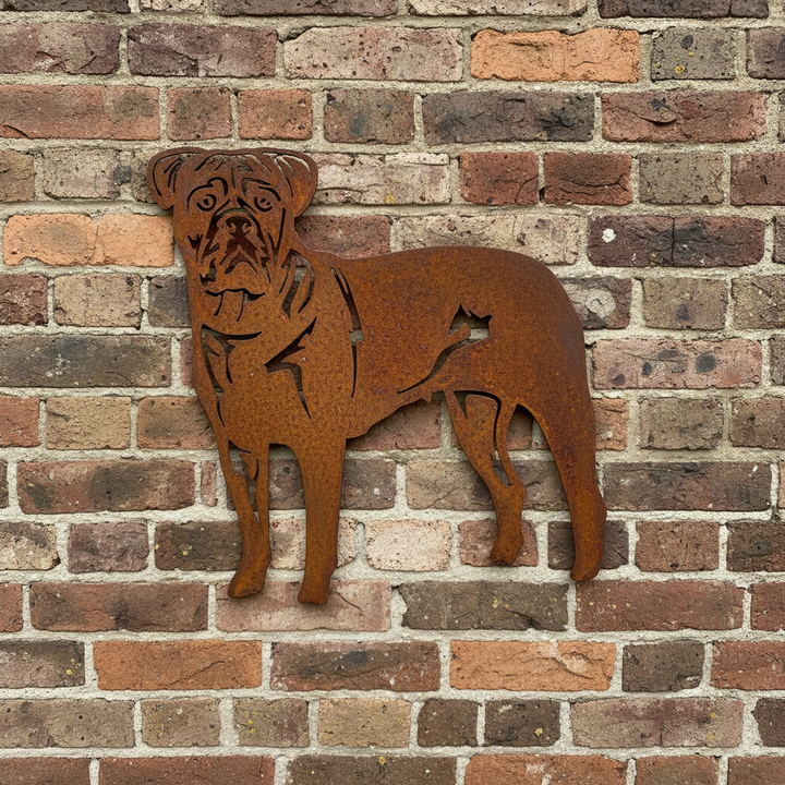 Bull Mastiff Metal Wall Art - Dog Garden Art