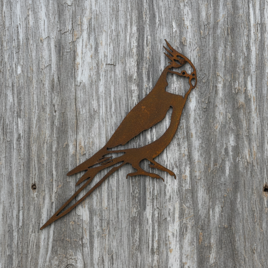 Cockatiel Metal Art Garden Art