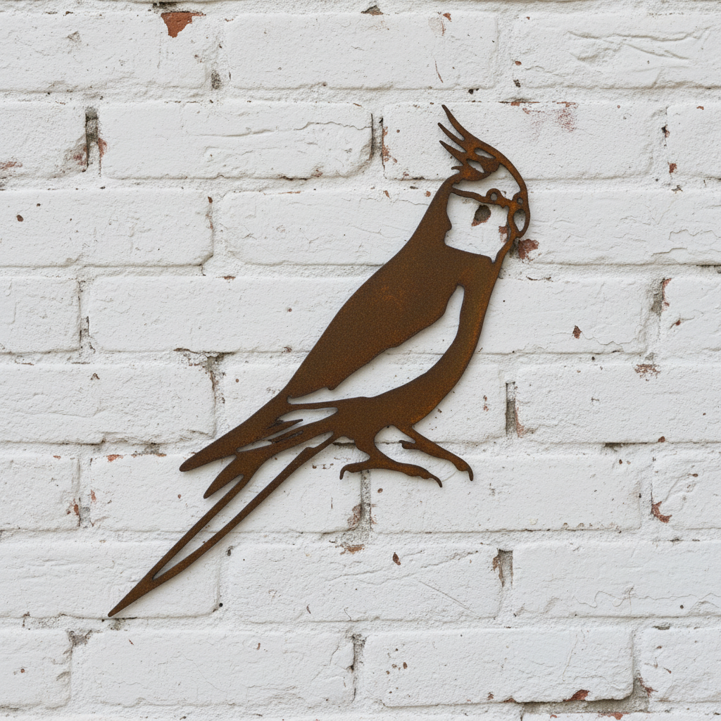 Cockatiel Metal Art Garden Art