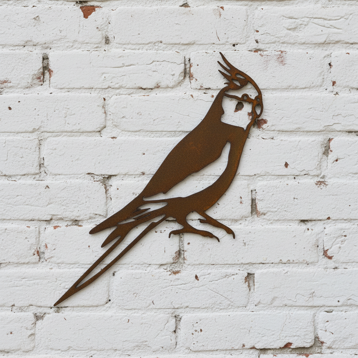 Cockatiel Metal Art Garden Art