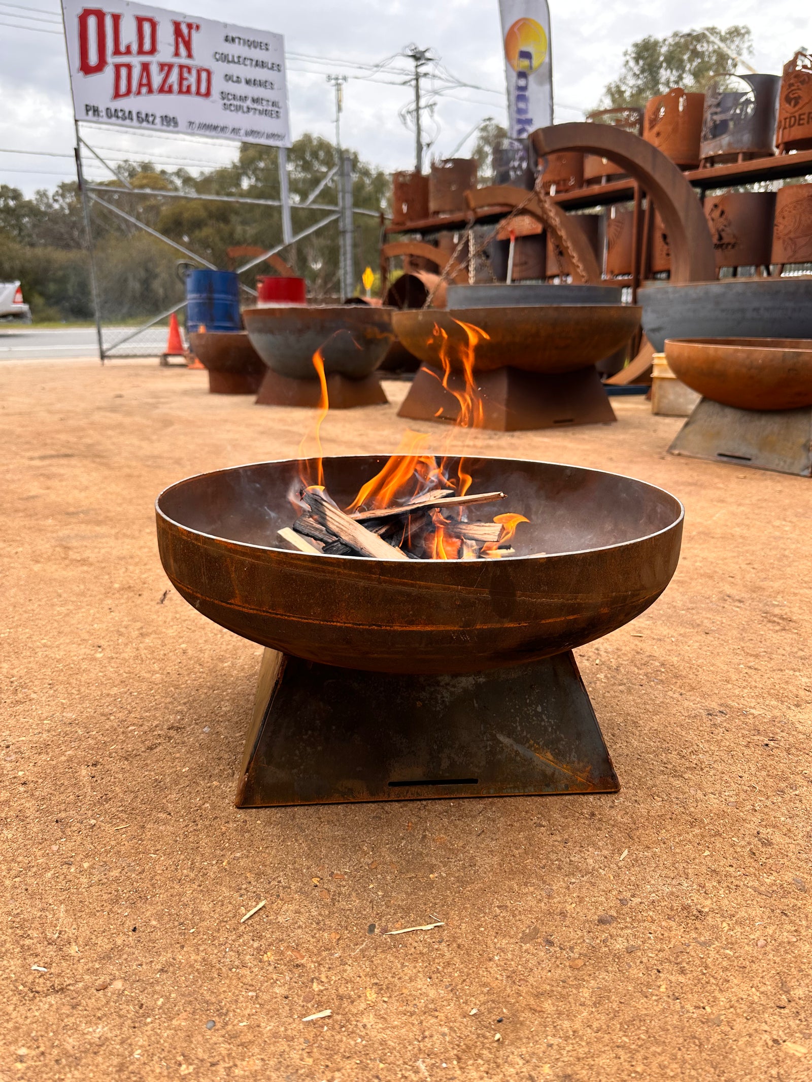 Contemporary Camping Fire Pit - Compact - Portable-Old n Dazed