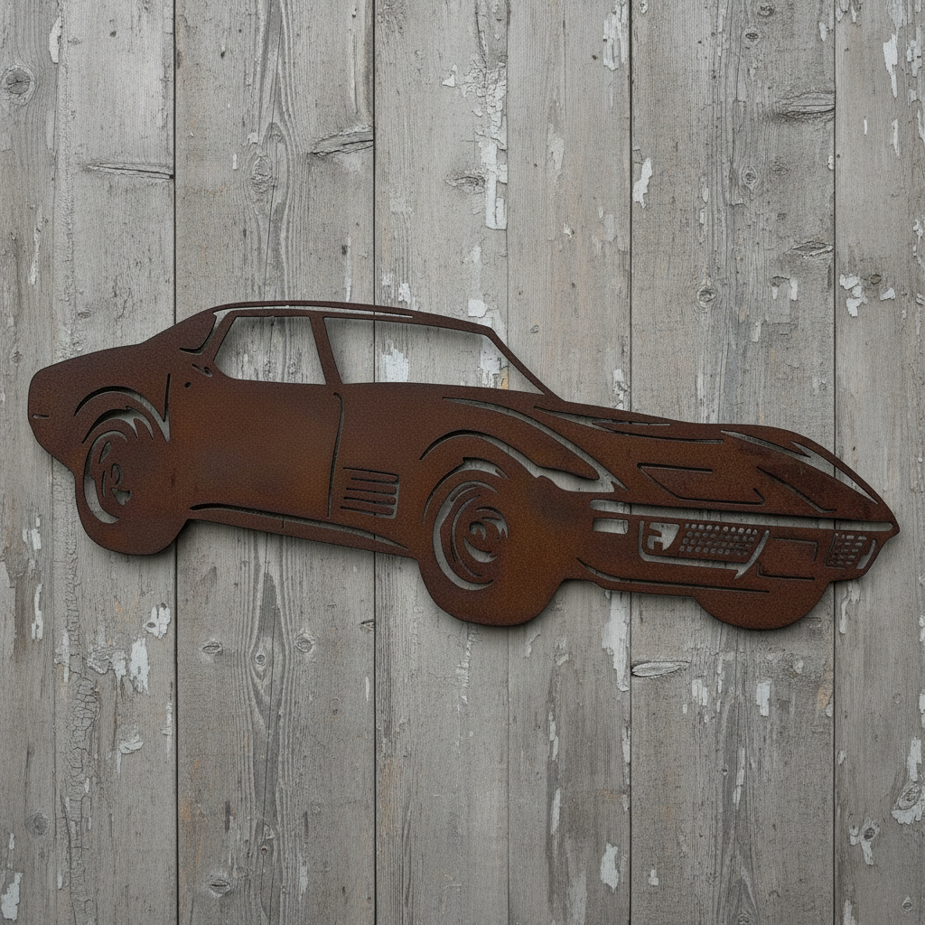 Corvette Stingray Metal Wall Art