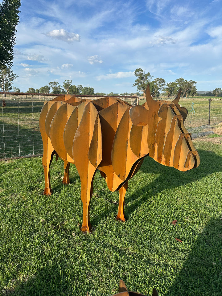 Cow - Metal garden Sculpture - Large Feature - Statement Piece-Old n Dazed