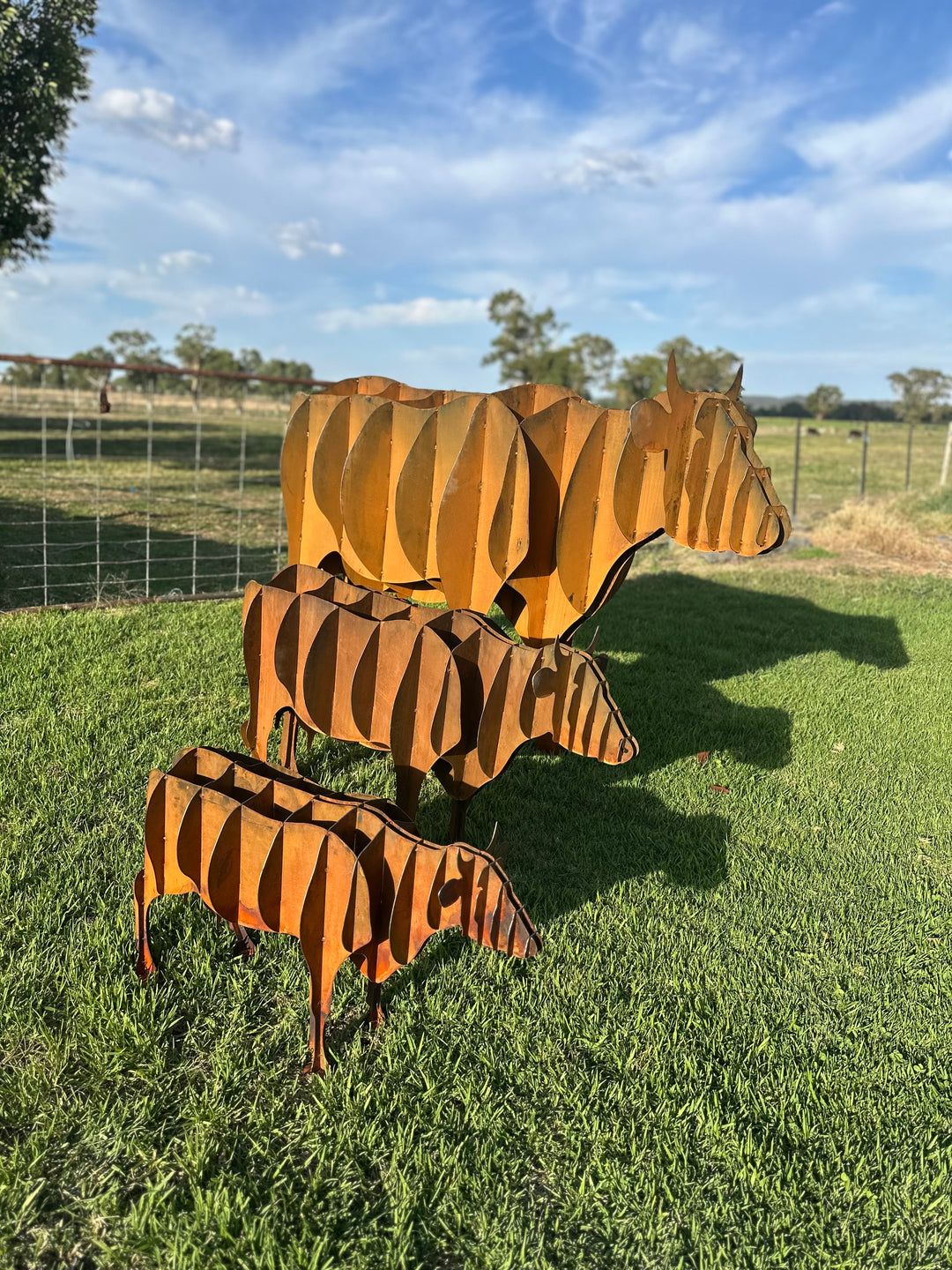 Cow - Metal garden Sculpture - Large Feature - Statement Piece-Old n Dazed