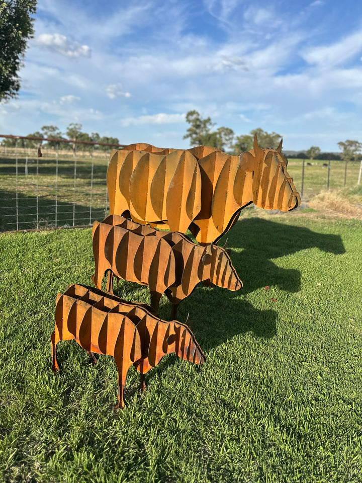 Cow - Metal garden Sculpture - Large Feature - Statement Piece-Old n Dazed