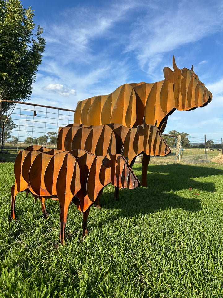 Cow - Metal garden Sculpture - Large Feature - Statement Piece-Old n Dazed