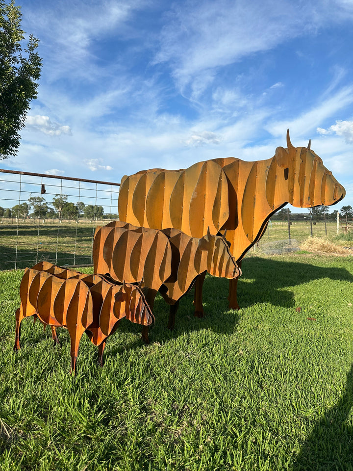 Cow - Metal garden Sculpture - Large Feature - Statement Piece-Old n Dazed