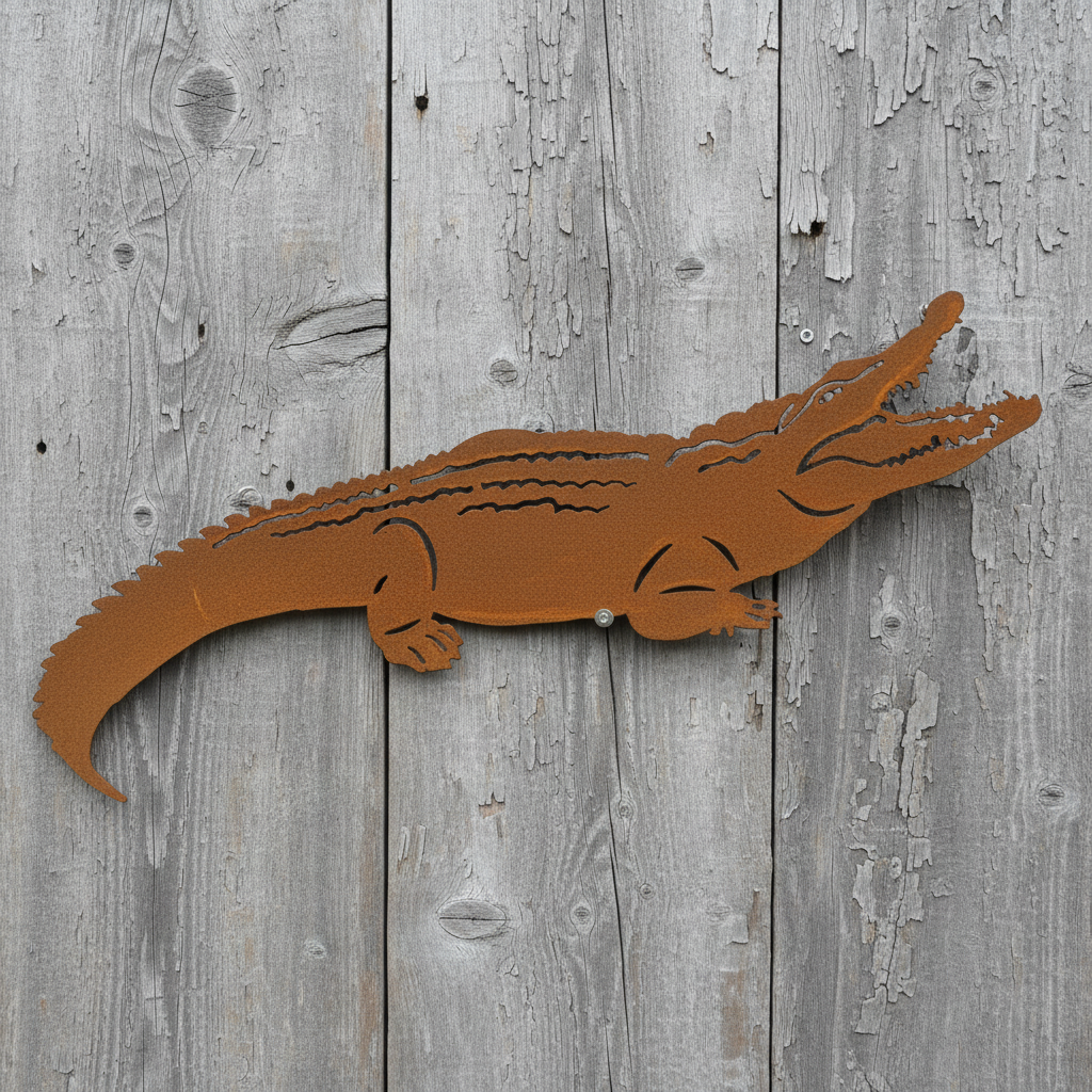 Crocodile Metal Wall Art