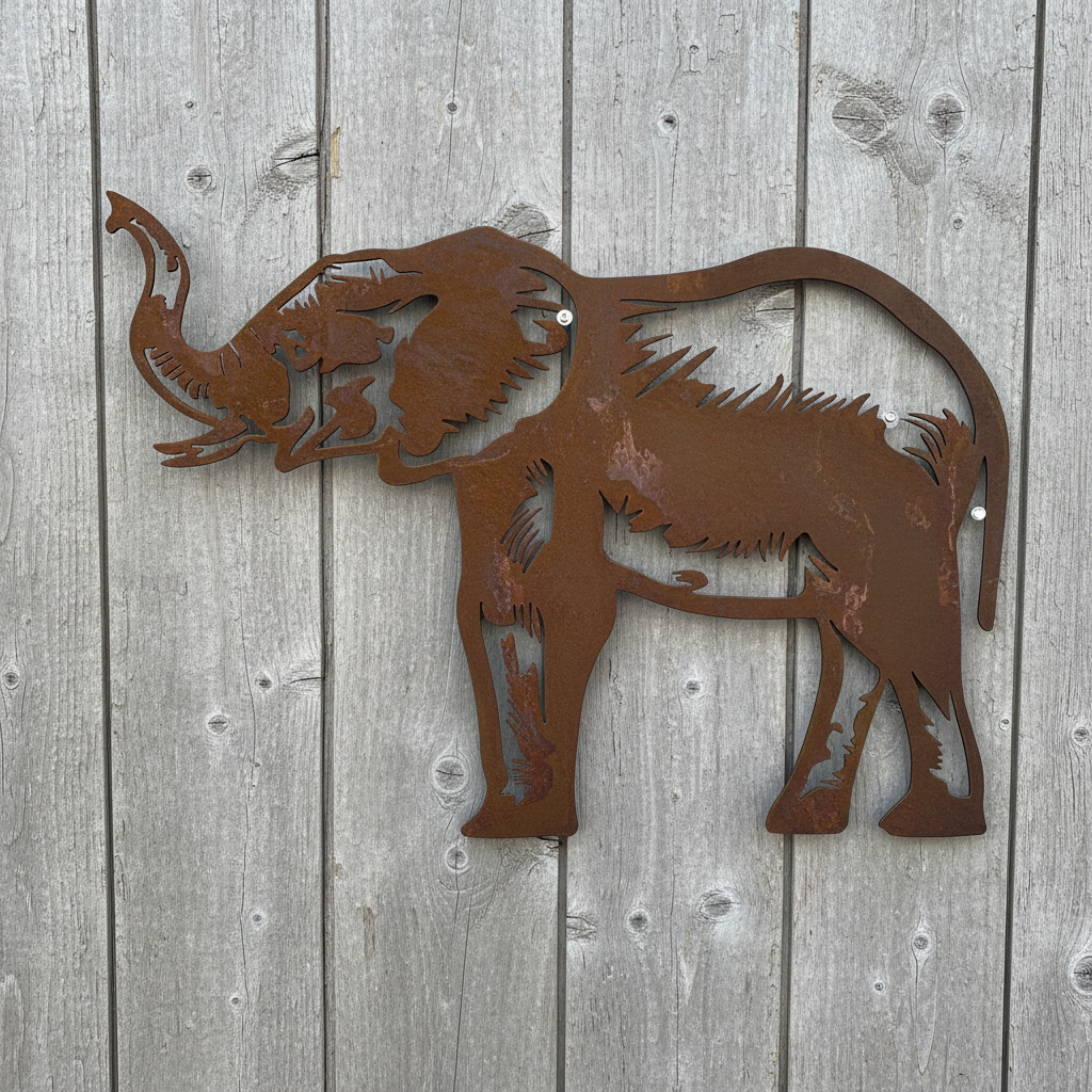 Elephant Metal Wall Art - Animal