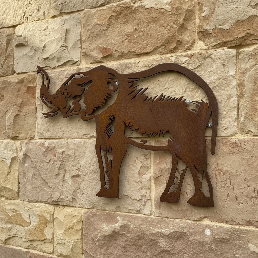 Elephant Metal Wall Art - Animal