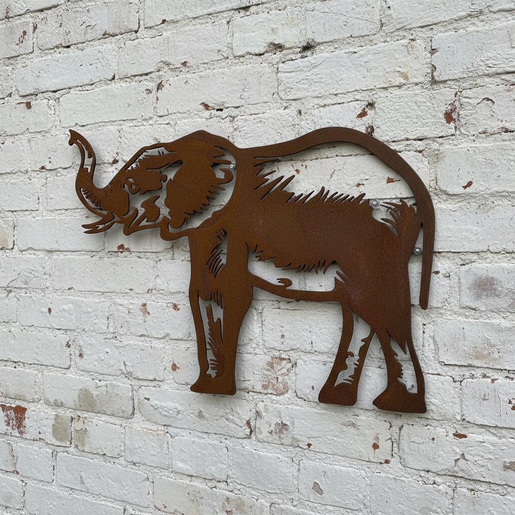 Elephant Metal Wall Art - Animal