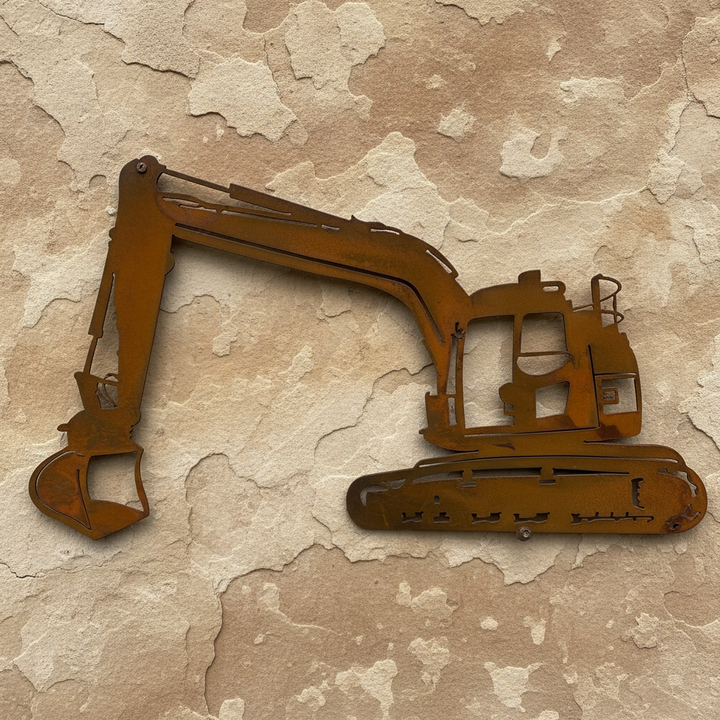 Excavator Metal Wall Art