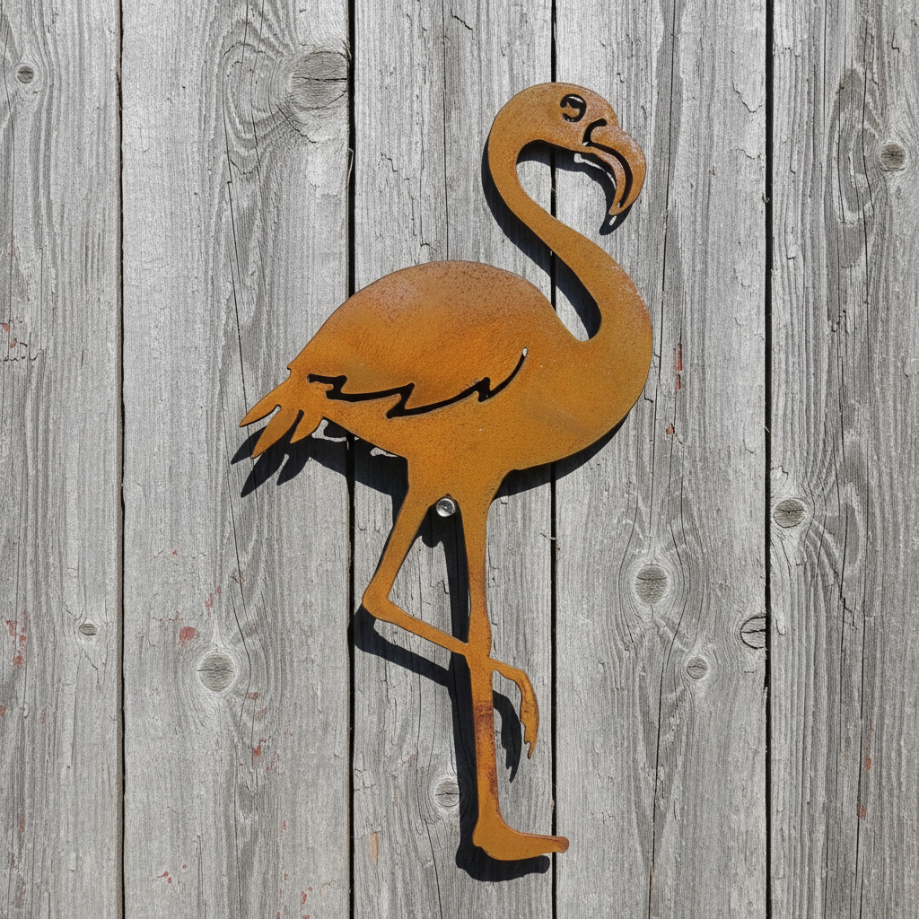 Flamingo Metal Wall Art
