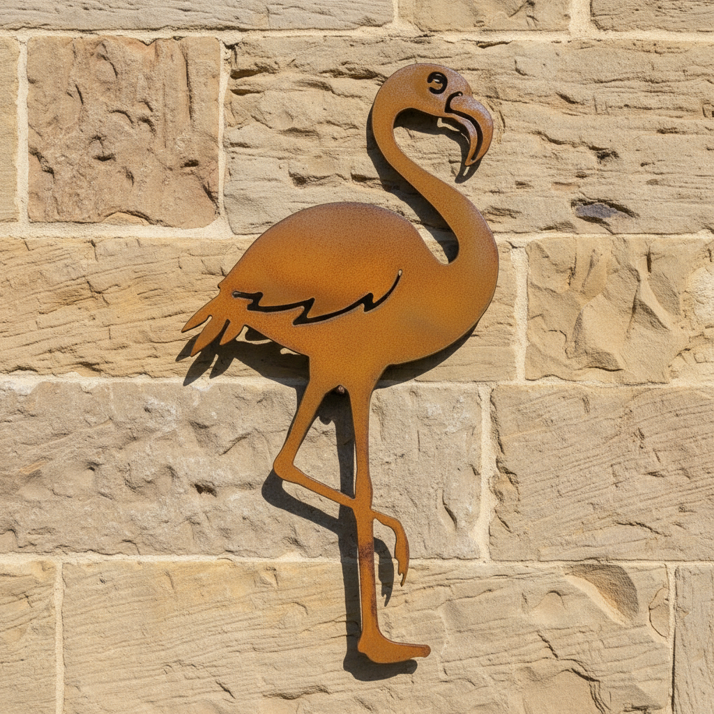 Flamingo Metal Wall Art