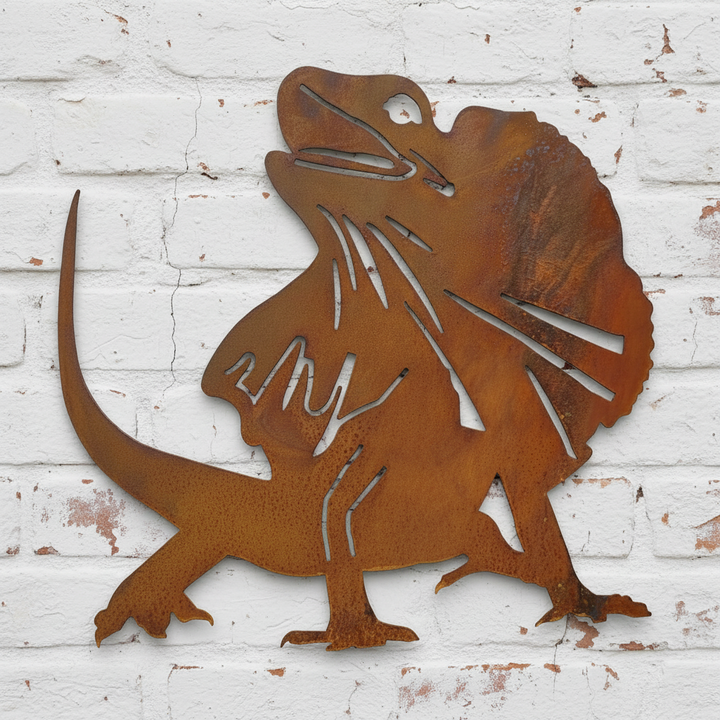 Frill-necked Lizard Metal Wall Art