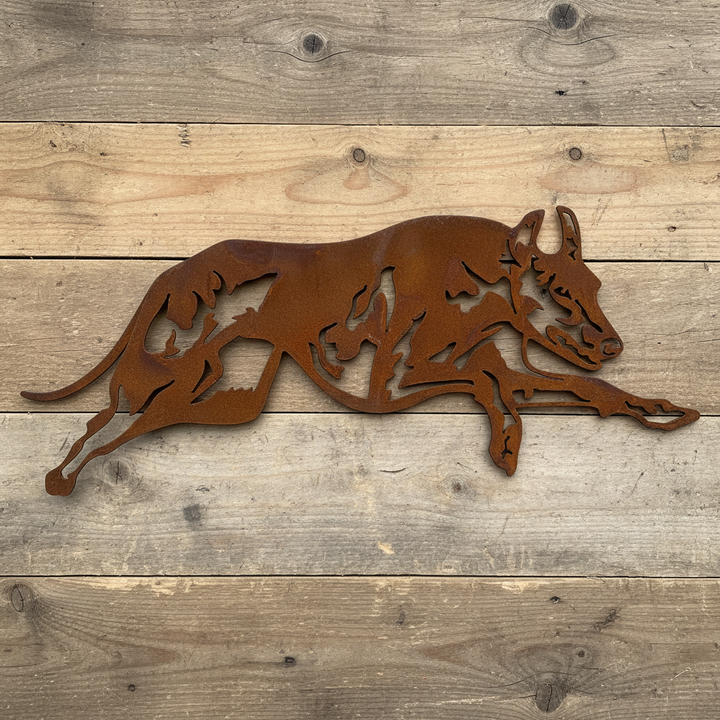Greyhound Dog Metal Wall Art - Garden Art
