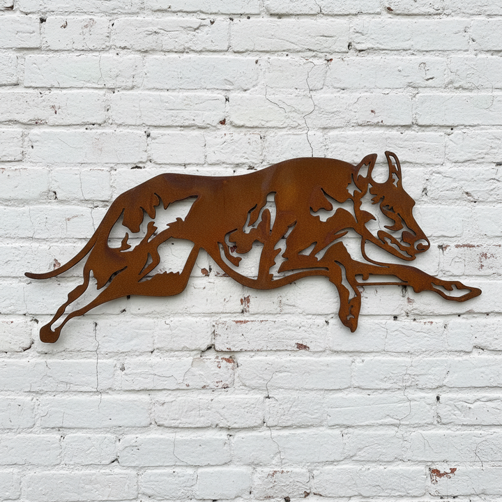 Greyhound Dog Metal Wall Art - Garden Art