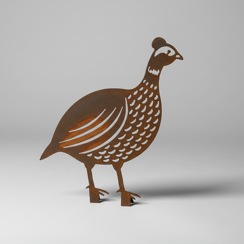 Guinea Fowl Metal Garden Art
