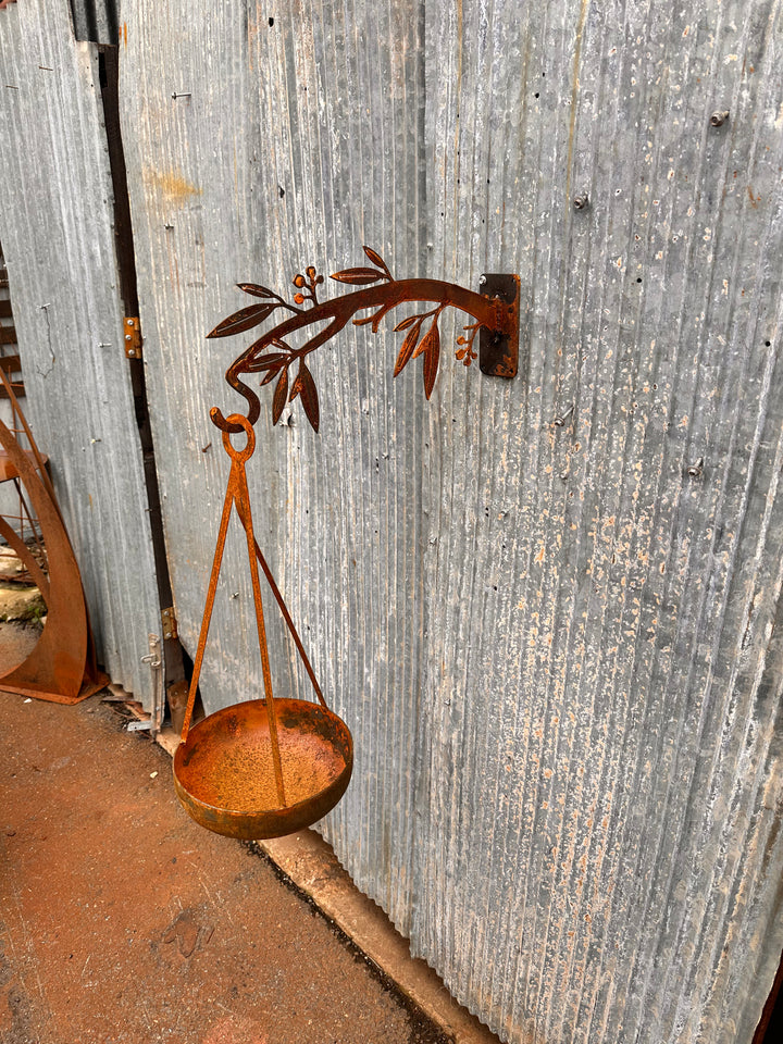 Hanging Metal Bird Bath or Feeder-Old n Dazed