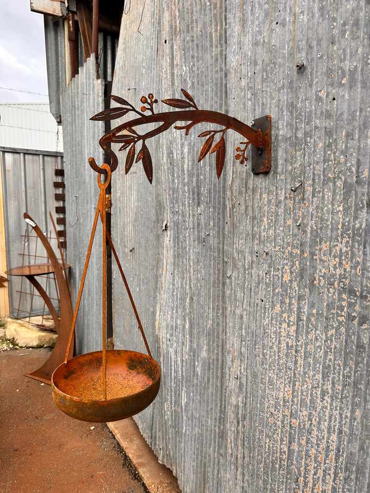 Hanging Metal Bird Bath or Feeder-Old n Dazed