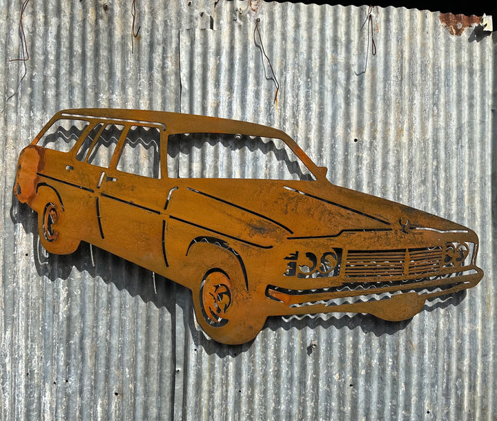 HJ Holden Station Wagon Metal Wall Art-Old n Dazed