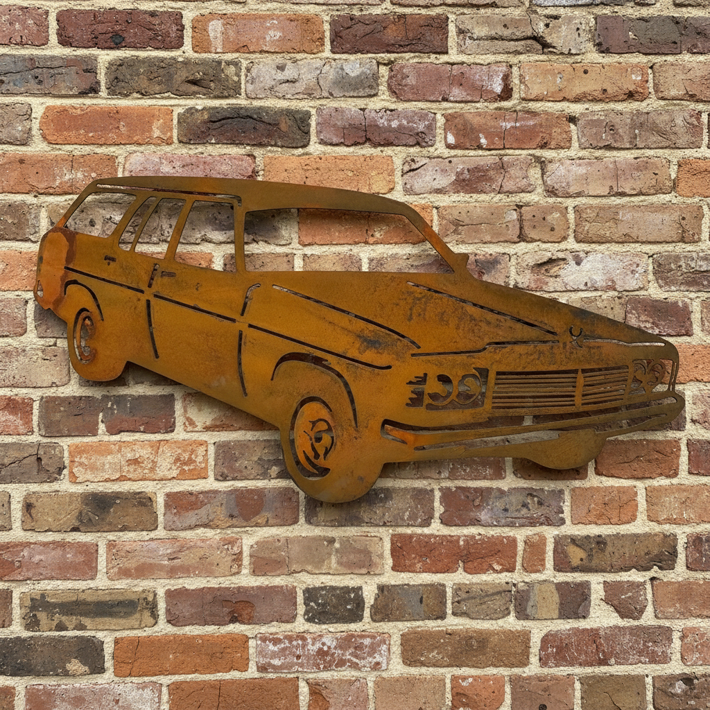 HJ Holden Station Wagon Metal Wall Art