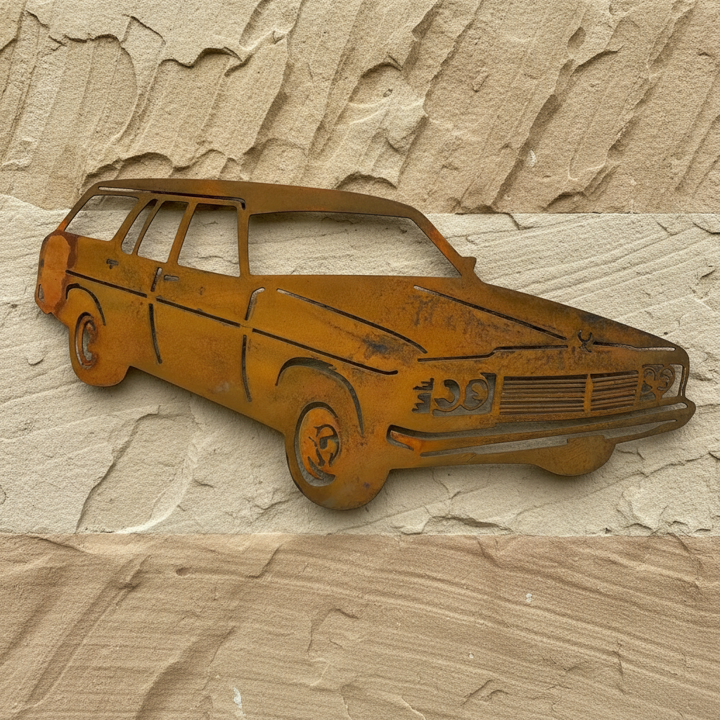 HJ Holden Station Wagon Metal Wall Art